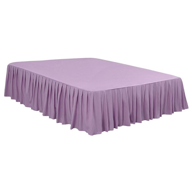 PiccoCasa Polyester Ruffled Durable Solid Bed Skirt with 16" Drop 1 Pc, 1 of 5