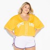 Women's Game Day Cropped Elbow Sleeve V-Neck Athletic Jersey - Wild Fable™ - 2 of 3