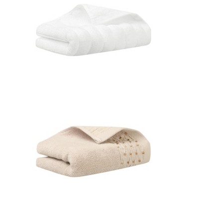 REGALWOVEN Solid Soft Absorbent Cotton Bathroom Hand Towels 14" x 30" 2 Pcs