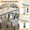 Height Adjustable Kids Table and 6 Chairs Set with Storage Box ¨C Graffiti Desktop, - 4 of 4