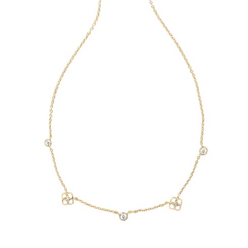 Louis Vuitton Flower Station Gold Tone Necklace