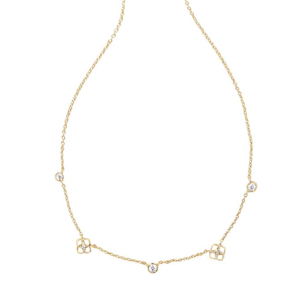 Photos - Pendant / Choker Necklace KENDRA SCOTT Iris 14K Gold Over Brass Strand Necklace - Gold 