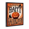 Stupell Industries Happy Halloween with Crows Floating Frame Canvas Art - 2 of 4
