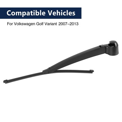 X-Autohaux Plastic Metal Rubber for Volkswagen VW Golf Variant 2007-2013 Windshield Wipers 13" Black