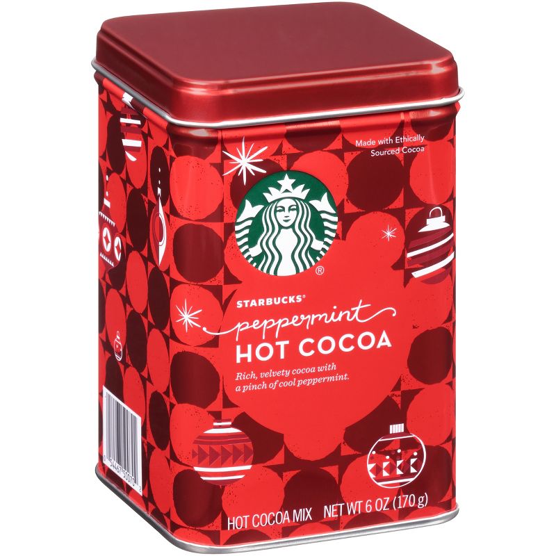 Starbucks Peppermint Hot Cocoa Tins - 6oz, 1 of 3