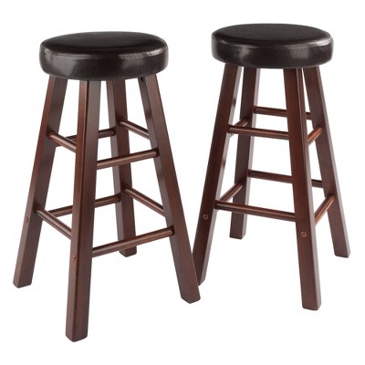 Winsome Saddle Seat 24-Inch Counter Stool Walnut Home & Garden Furniture New 