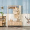 Nordlys Solid Wood Coat Rack Exotic Boho Entry - 2 of 4