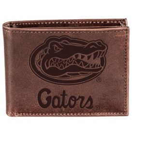 Evergreen NCAA Florida Gators Brown Leather Bifold Wallet Officially Licensed with Gift Box - 1 of 1