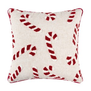 Gingerbread Peppermint Candy Pillow 18x18 - Levtex Home - 1 of 3