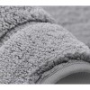 Home Mart Goods Silver 2 Piece Bordered Box Plush Soft Cozy 100% Polyester Bath Mat Set - 4 of 4