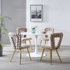 LOVMOR Modern chair with iron tube legs, soft cushions and comfortable backrest, suitable for dining room, living room, cafe,hairball back - 2 of 4