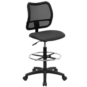 Mid-Back Mesh Drafting Chair Gray - Flash Furniture