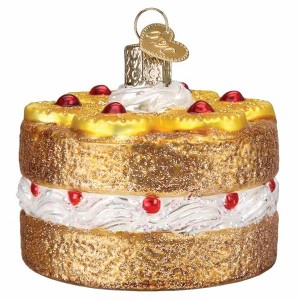 Old World Christmas 2.5 Inch Pineapple Upside Down Cake Food Dessert Cherries Tree Ornaments - 1 of 3