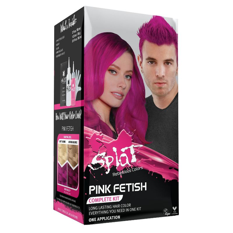 Splat Complete Kit Semi Permanent Hair Color - Pink Fetish - 7.15 oz, 5 of 8