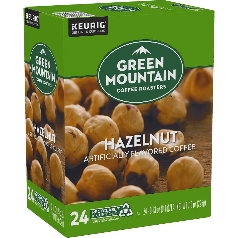 24ct Green Mountain Coffee Hazelnut Keurig K-Cup Coffee Pods Flavored Coffee Light Roast, 4 of 8