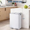 GAOMON Dual Trash & Recycle Bin, 16 Gal (2x30L)Kitchen Garbage Can,Odor-Resistant with Lid,Inner Bucket & Quiet Step Pedal - 3 of 4