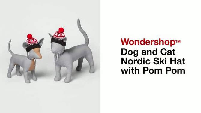 Dog and Cat Nordic Ski Hat with Pom Pom - Wondershop™, 2 of 5, play video