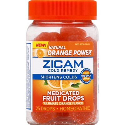 Zicam Medicated Fruit Drops - Ultimate Orange - 25ct
