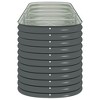 vidaXL Garden Raised Bed, Garden Planter for Flowers and, Galvanized Steel - 3 of 4