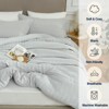 BAGOKIE 2/3 Pieces Seersucker Lightweight Bedding Comforter Set - 3 of 4