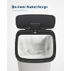 16 Gallon / 60 Liter Metal Trash Can with Soft Close Lid, Rust Proof Garbage Can for Kitchen, Step-on Trash Bin with Liner Rim, Rear Handle - 3 of 4