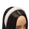 Glamlily Tweed Plaid Padded Headbands for Women, Girls, Teens (Pink and Beige, 2 Pack) - 3 of 4