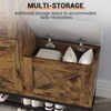 Shoe Cabinet with 2 Flip Drawers with Padded Seat Cushion - Narrow Shoe Organizer Rack for Entryway, Front Door, Foyer, Hallway, Antiseptic Wood - 4 of 4