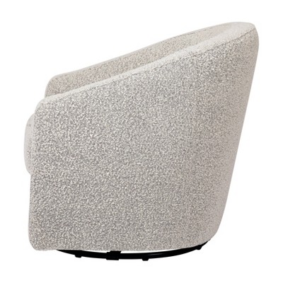 Madison 32.5'' Black White Boucle Swivel Glider Chair