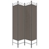 vidaXL 4-Panel Room Divider - Anthracite Colored, Foldable, 63"x78.7" Fabric, Versatile and Durable Space Divider Perfect for Privacy and Sunblock - 4 of 4