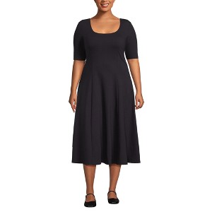 slim fit dress slacks White Mark Women's Solid Fit and Flare Dress, Lilac