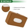 Unique Bargains Universal Car Tissue Holder Tissues Box Cover Car Backseat Extra Large Tissue Organization Faux Leather Brown - 3 of 4