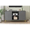 53.1" Modern TV Stand with Adjustable Shelf and 2 Doors, Sideboard Cabinet with Metal Legs and Anti-Tip Device for Living Room - 4 of 4