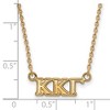 Black Bow Jewelry 14k Yellow Gold Plated Sterling Silver Kappa Kappa Gamma Greek Life Necklace 18 Inch - 2 of 4