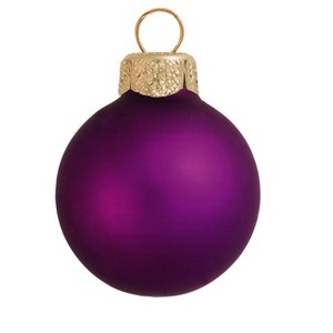 Northlight 8ct Soft Purple Matte Glass Christmas Ball Ornaments 3.25" (80mm) - 1 of 1