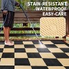 Outdoor Patio Rug Reversible Mats Plastic Straw Rug Waterproof Carpet Modern Plaid Mat for RV Backyard Deck Picnic Beach Camping - 3 of 4