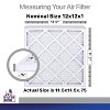 Filter King 12x12x1 Air Filter | 4-PACK | Carbon MERV 8 HVAC Pleated A/C Furnace Filters | MADE IN USA | Actual Size: 11.5 x 11.5 x .75" - 2 of 4