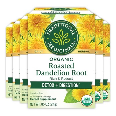 Traditional Medicinals Roasted Dandelion Root Tea - 16ct