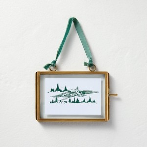 Brass and Glass Landscape Frame Ornament - Hearth & Hand™ with Magnolia - 1 of 3