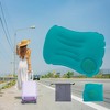 Unique Bargains Inflatable Travel Pillow Press to Inflate for Airplane Train Office - 2 of 4