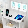 Sapphtopaz Nightstand with Fabric Drawers and Shelf Modern LED Side Table with Charging Station End Table for Bedroom, Living Room - 3 of 4