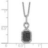 Black Bow Jewelry Black & White Diamond Small Rectangle Necklace in Sterling Silver - 4 of 4