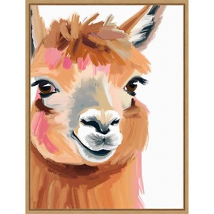 Amanti Art Alpaca by Ohkimiko  Framed Canvas Wall Art - 1 of 4