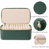 Travel Jewelry Organizer with 12 Velvet Zipper Pouches Dark Green Storage Bag for Necklaces Rings and Earrings - 4 of 4