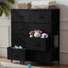 SKRAN Dresser With 8 Drawers - Fabric Storage Tower, Organizer Unit For Living Room, Hallway - Steel Frame, Wooden Top & Easy Pull Fabric Bins - 2 of 4