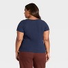 Women's Short Sleeve Pointelle T-Shirt - Universal Thread™ - 2 of 3