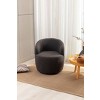 360° Swivel Accent Armchair, Barrel Chair With Black Powder Coating Metal Base-ModernLuxe - 2 of 4