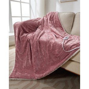 Electric Blanket, Washable Soft Velvet Heated Blankets with 4 Heating Levels, 4H Auto Shut Off, ETL Certified for Bedroom - 1 of 4