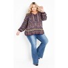 Avenue Women's Plus Size Avril Border Top - 3 of 4