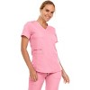 MediChic Women's V-Neck Scrub Set Straight Leg Six Pocket Cargo Scrub Pants with 4-Way Stretch Scrubs Sets - 4 of 4