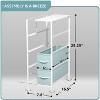 Sorbus 4 Drawers Narrow Dresser - with Steel Frame, Wood Top & Easy Pull Fabric Bins for Small Spaces, Closets, Bedroom, Bathroom & Laundry - 3 of 4